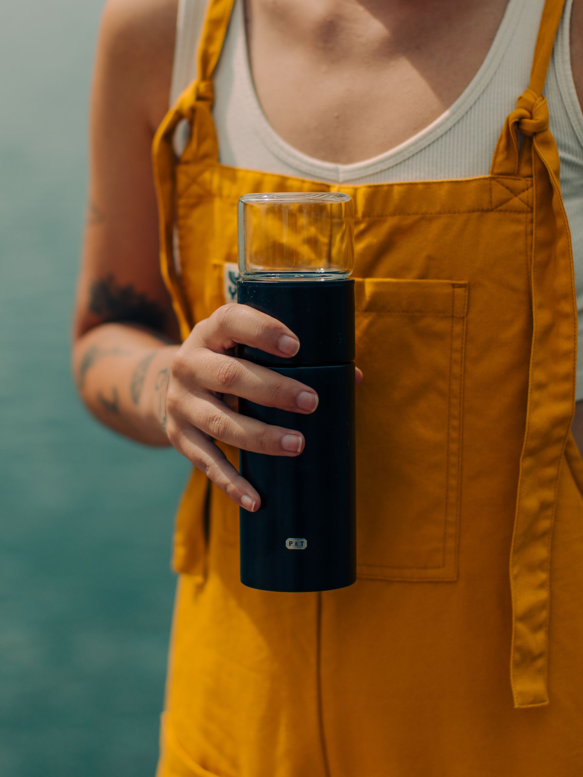 To Go Tea Flask Nomad Bottle Black