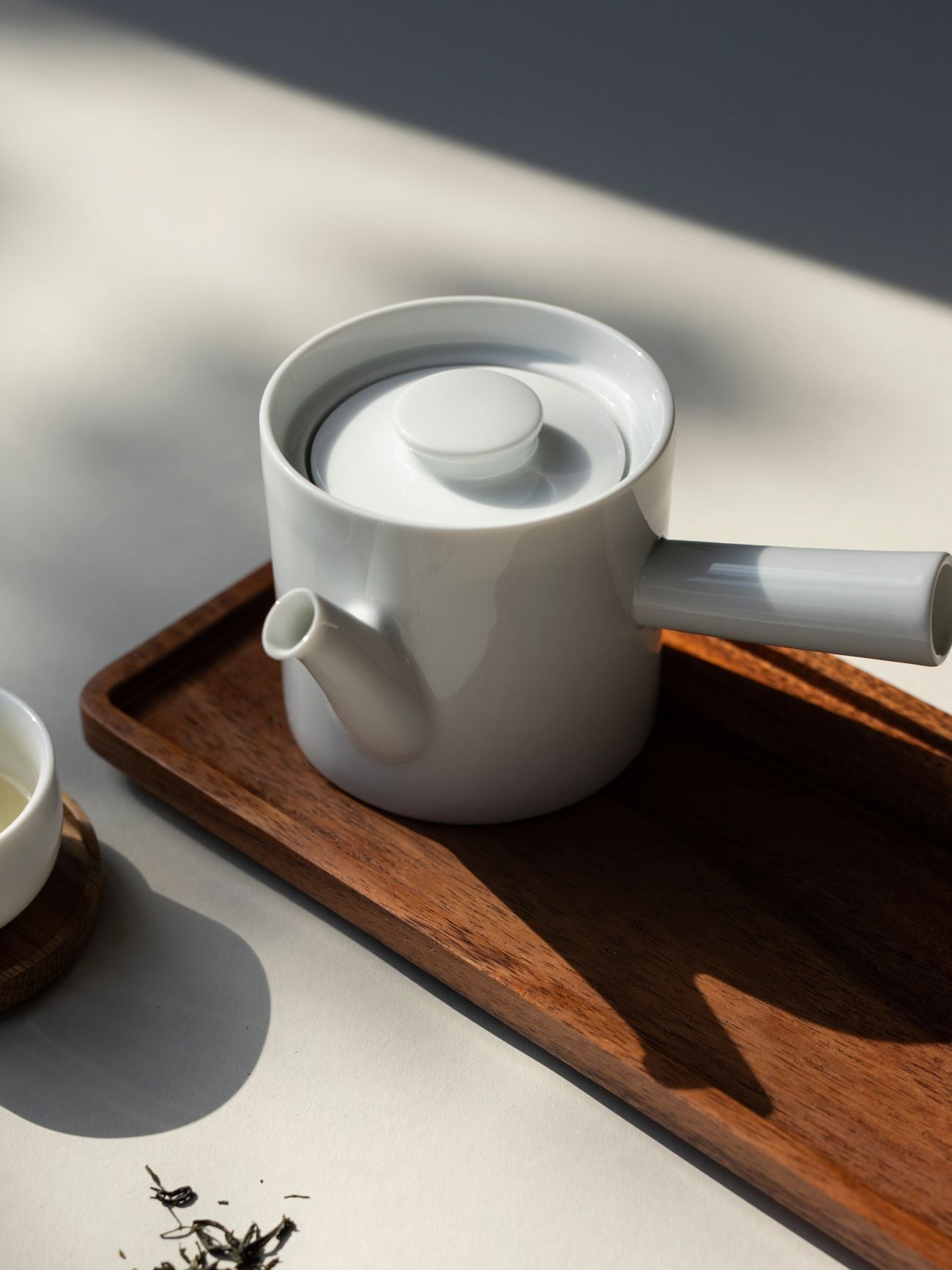 Teapot with Strainer Kyusu white